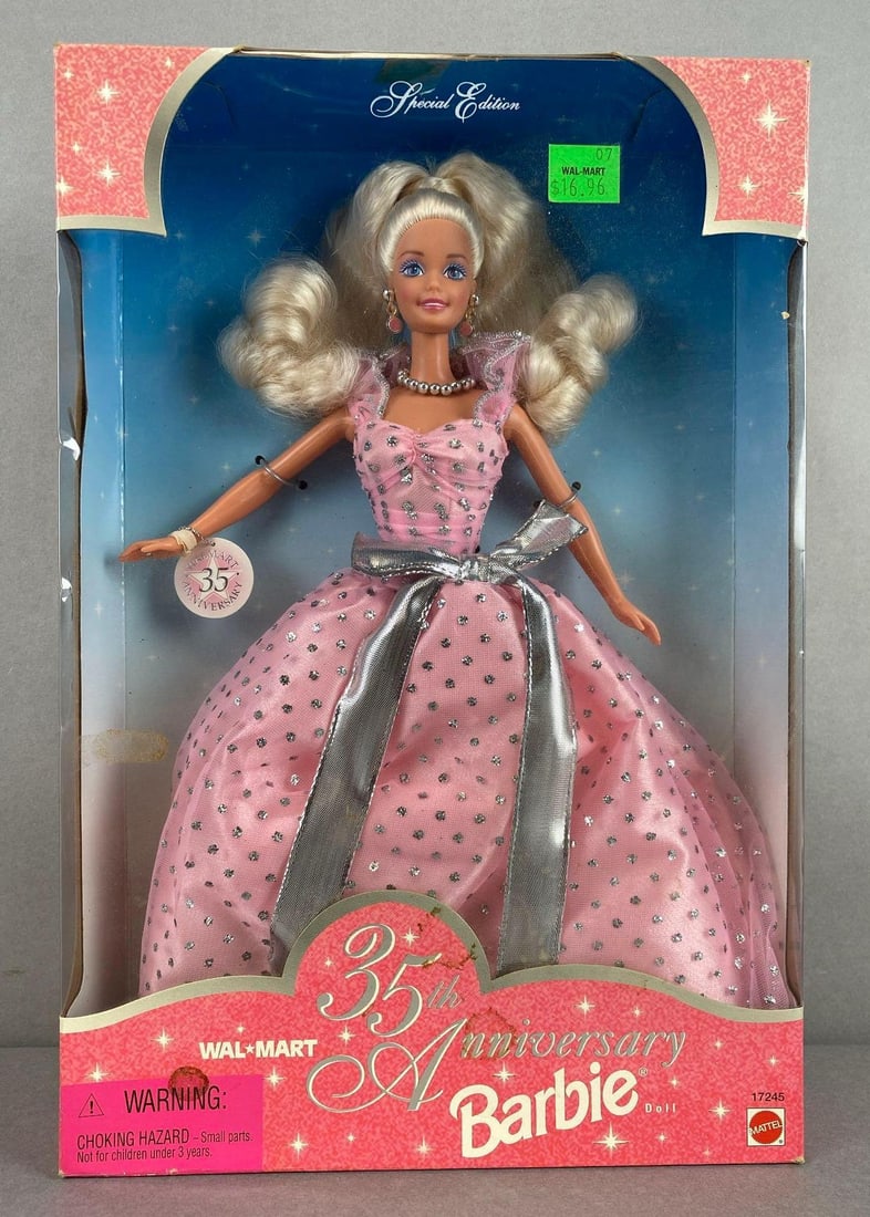 Mattel Walmart 35th Anniversary Barbie Fashion Doll: New in original box, special edition, doll measures 11 1/2 inches tall