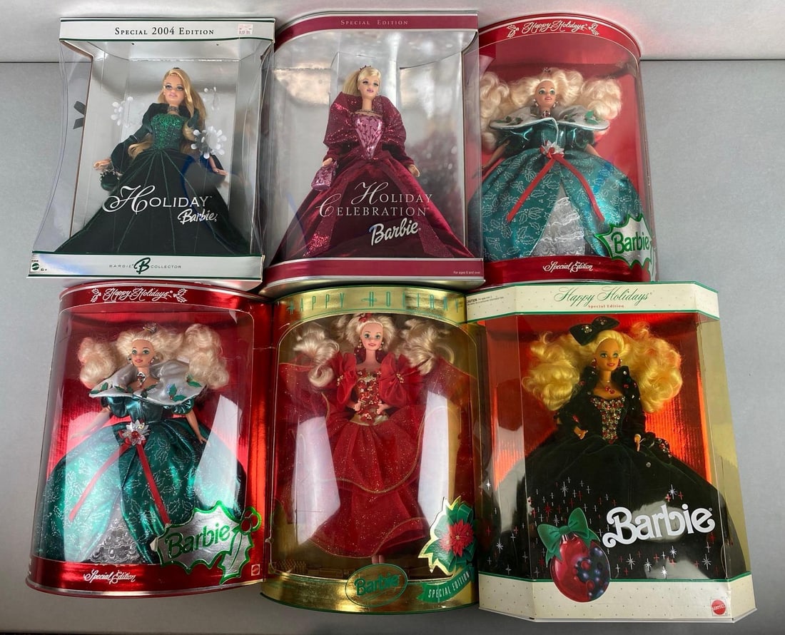 Group of 12 Mattel Barbie Holiday Fashion Dolls (1 of 2)