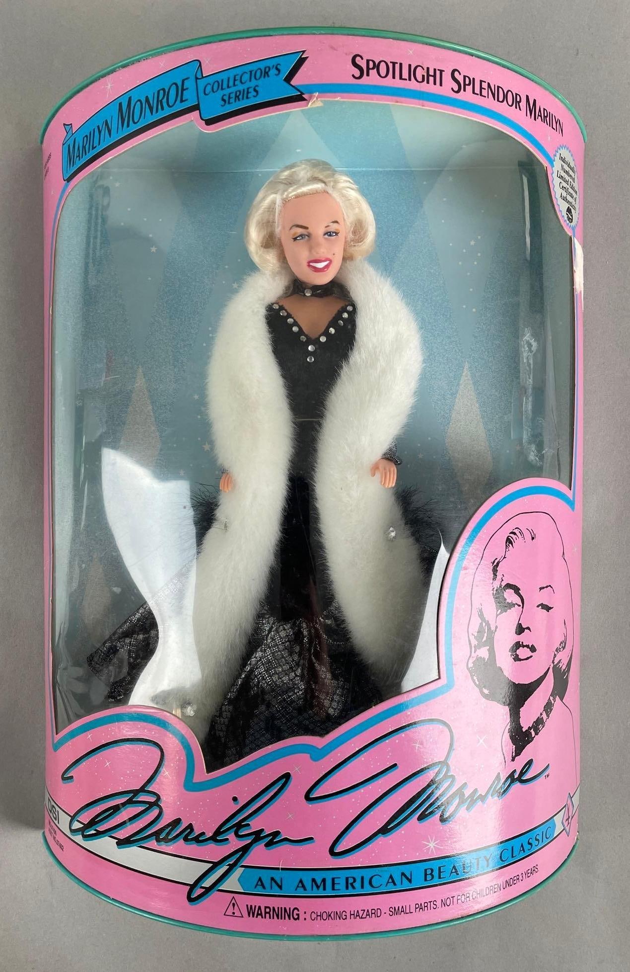 Mattel Marilyn Monroe Collectors Series Barbie Fashion Doll: Spotlight splendor Marilyn, 1993 original packaging. 11 1/2 inches tall