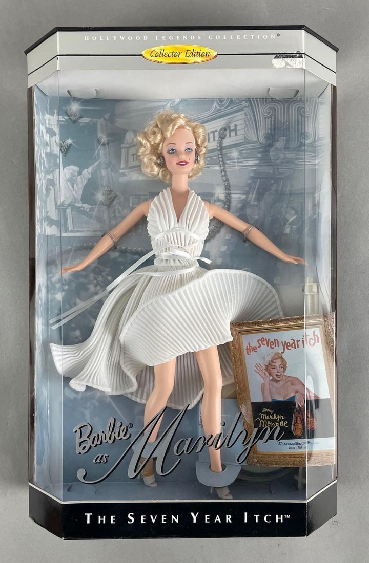 Mattel Barbie as Marilyn The Seven Year Itch Fashion Doll: 1997 Hollywood legends collection, 11 1/2 inches tall