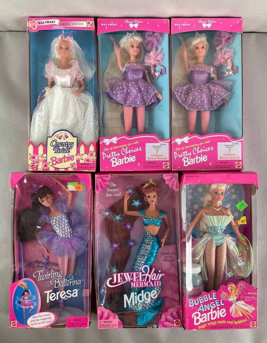 Group of 6 Mattel Barbie Fashion Dolls (1 of 4)