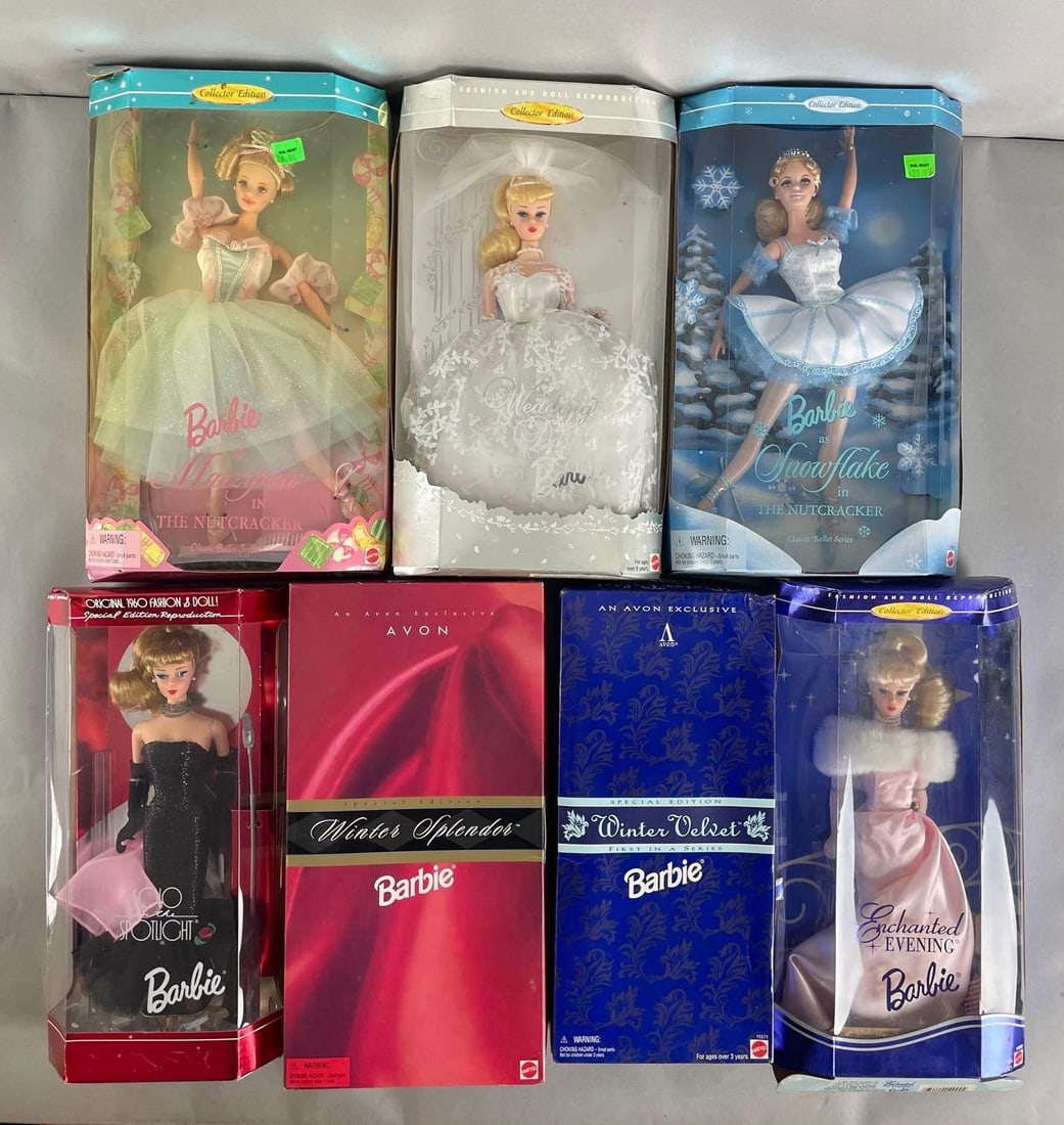 Group of 7 Mattel Collector Edition Barbie Fashion Dolls (1 of 4)