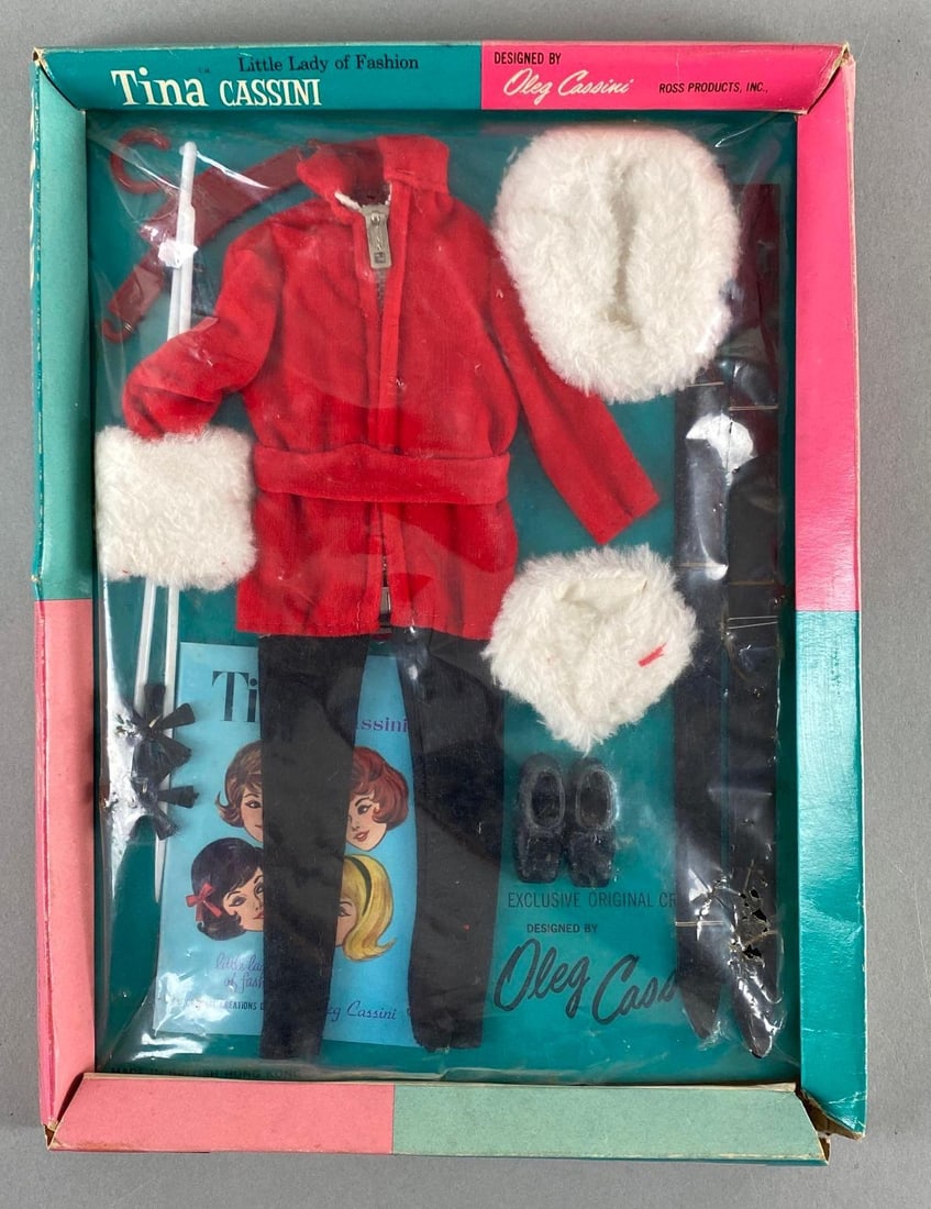 Vintage Ross Products Tina Cassini The Ski Bunny Fashion Outfit: In original packaging, Packaging measures 11 1/2 x 8 1/2 inches, For 11 1/2 inch dolls.