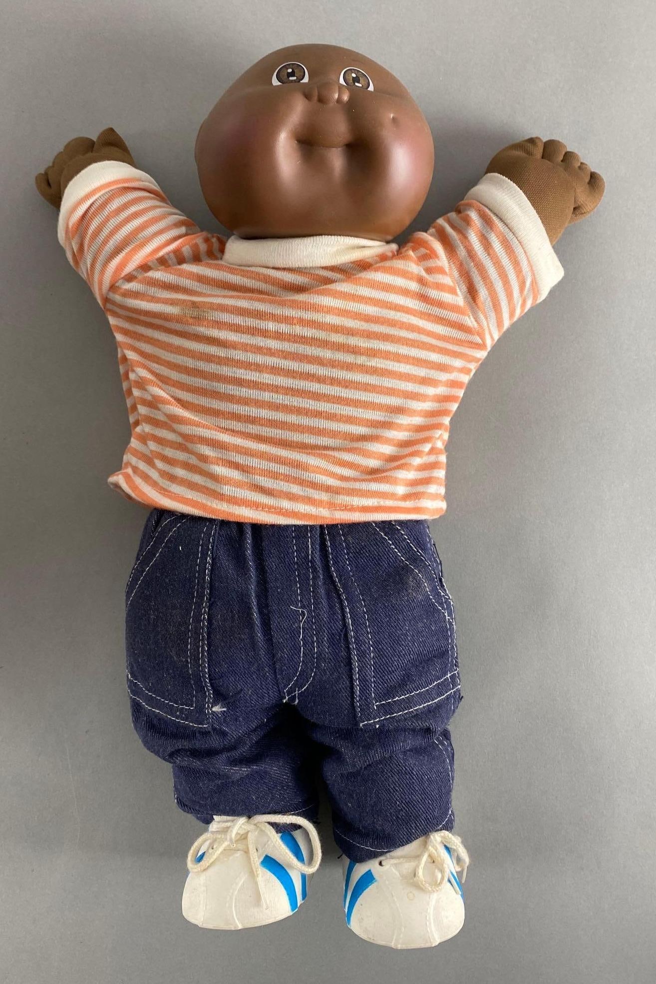 Coleco Cabage Patch Kids Theo Lyndon Preemie Doll: With original box, Box measures 16 3/4 x 7 1/2 x 5 3/4 inches, 16 inch tall doll.