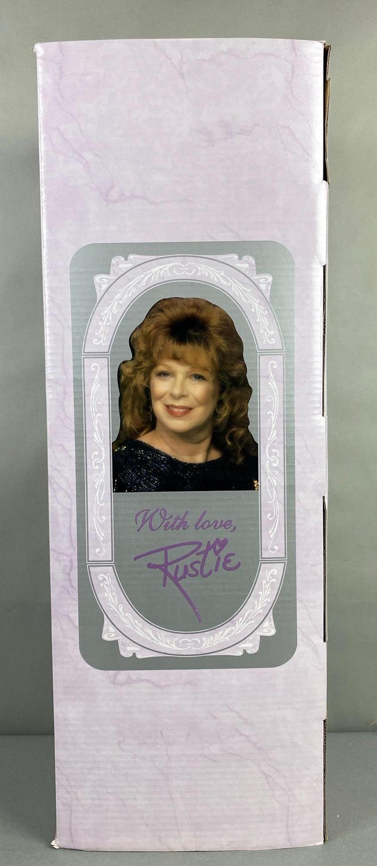 HSN Rustie Pink Chiffon Porcelain Doll: Includes original shipping box, COA included, like new in original box, doll measures 25 inches tall