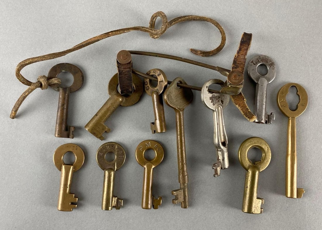 Group of 11 Brass Railroad Keys (1 of 2)