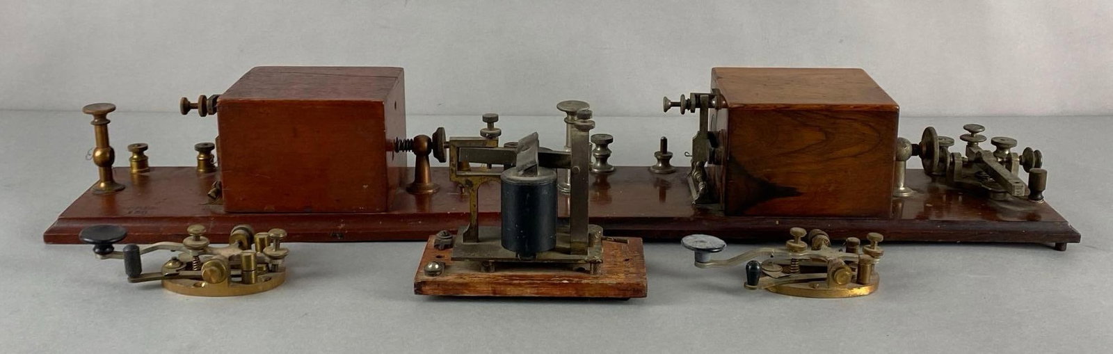 Group of 5 Vintage Railroad Telegraph Machines (1 of 5)