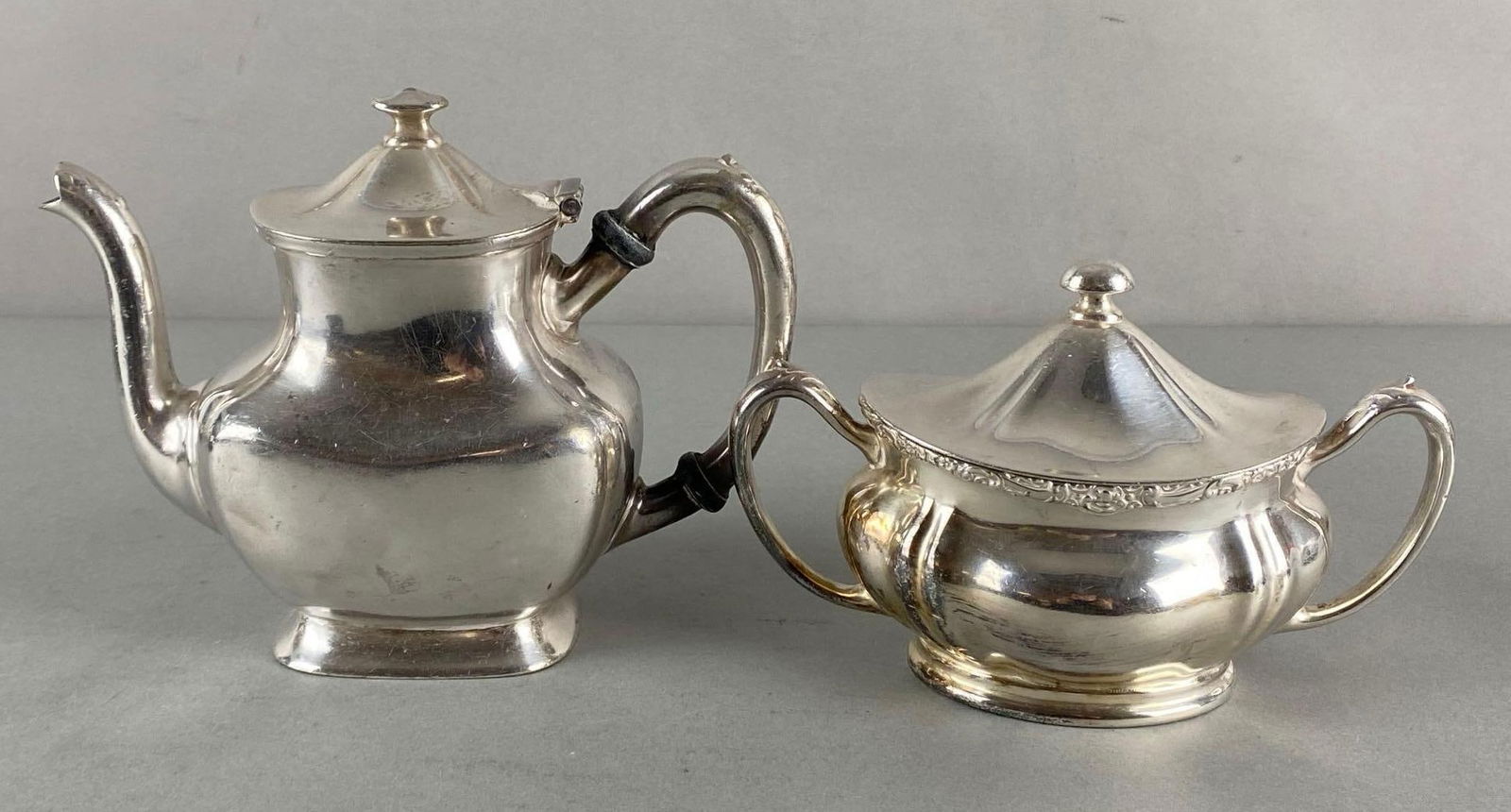 Group of 2 CM&StP Railroad Silverplate Cream and Sugar Set (1 of 4)