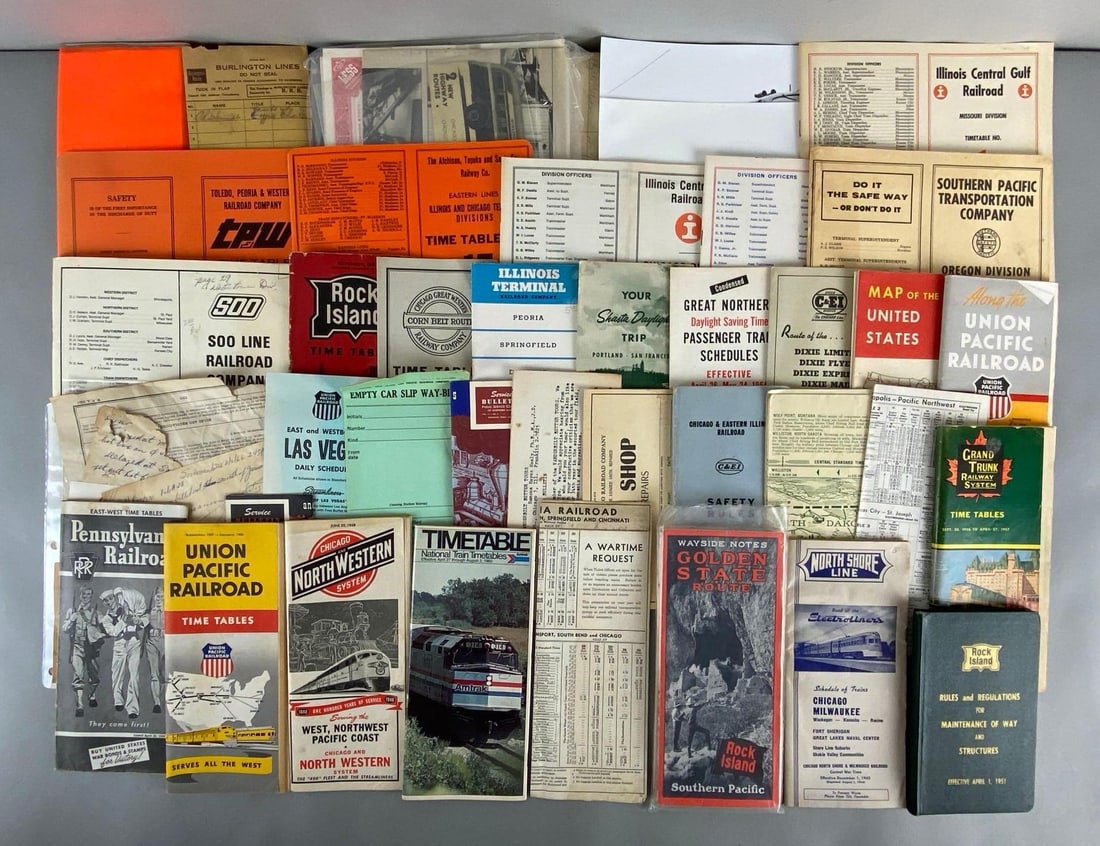 Group of 30+ Railroad Ephemera and More (1 of 3)