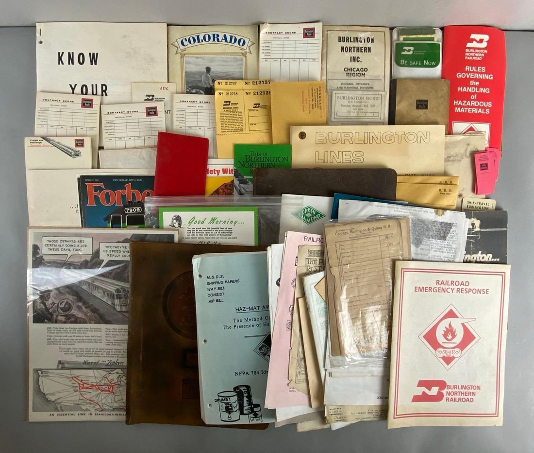 Group of 40+ Assorted Railroad Ephemera (1 of 3)