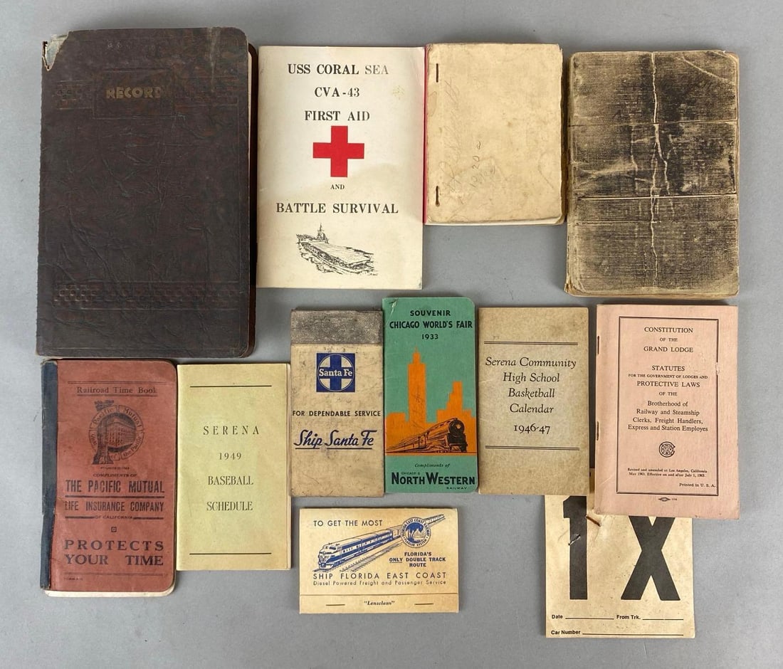 Group of 12 Assorted Railroad Ephemera and More (1 of 3)