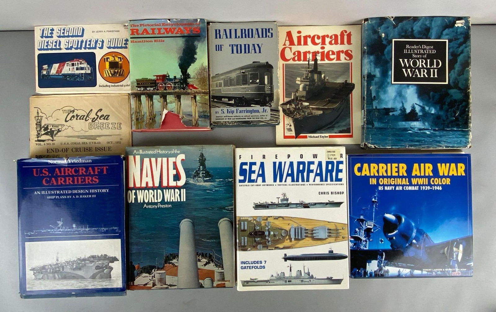 Group of 10 Military and Railroad Books (1 of 3)