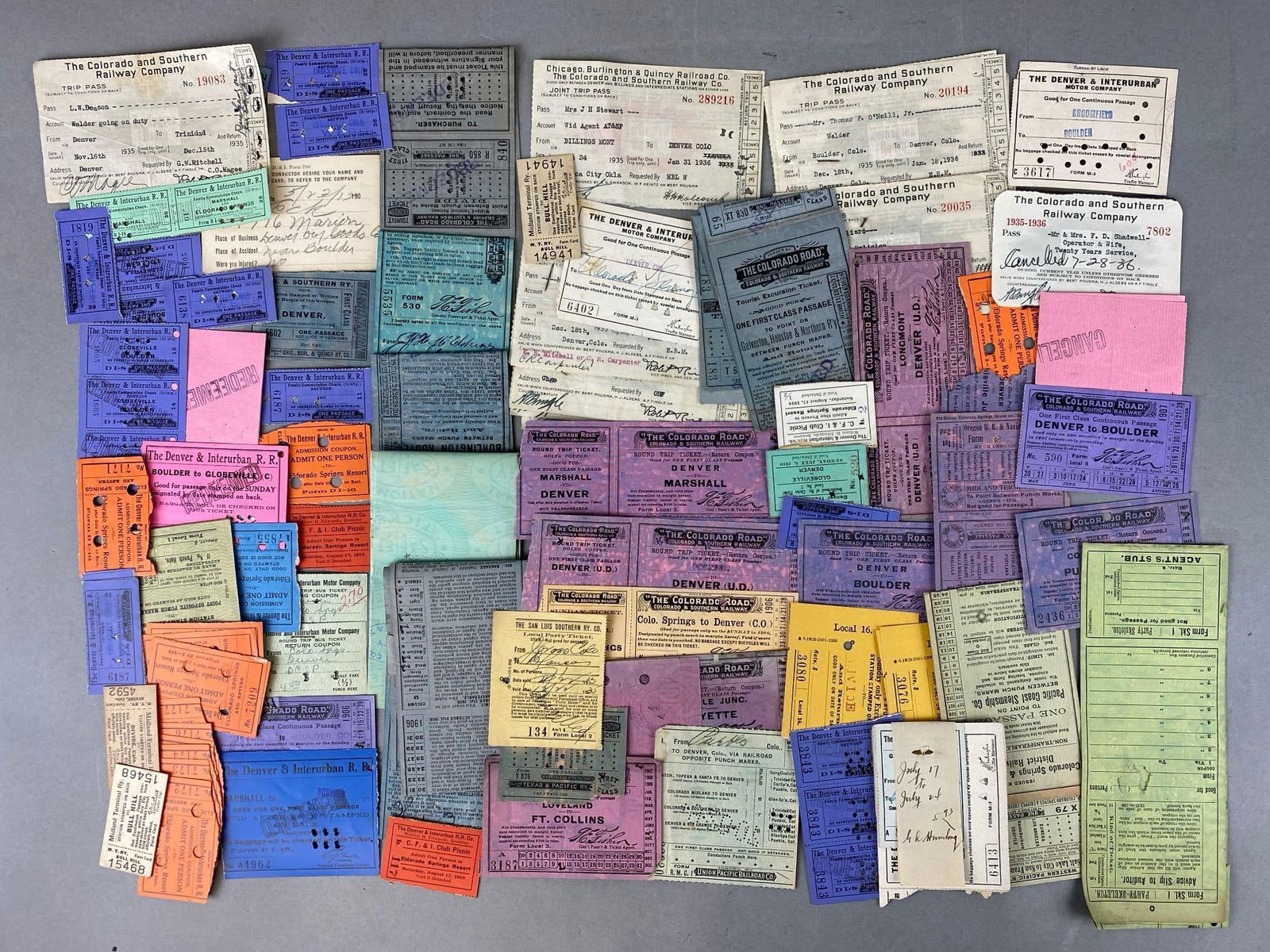 Large Group of Assorted Railroad Tickets (1 of 3)