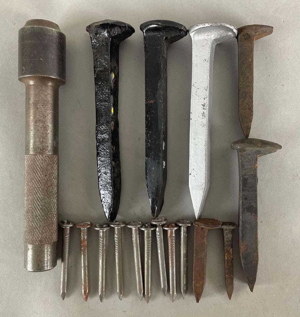 Group of 15+ Railroad Spikes and Nails (1 of 2)