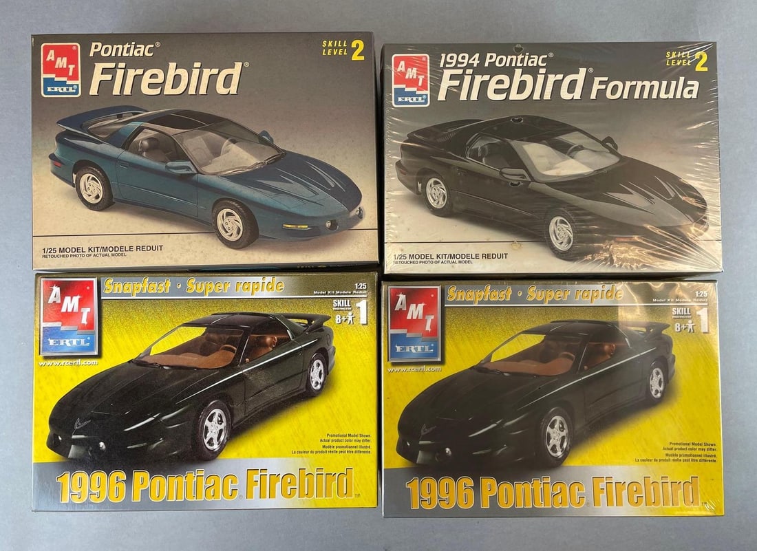 Group of 4 AMT Ertl 1990s Pontiac Firebird Model Kits (1 of 4)