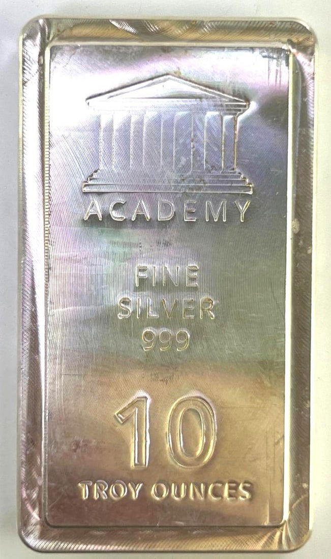 Academy 10 oz .999 Fine Silver Stacker Bar (1 of 2)