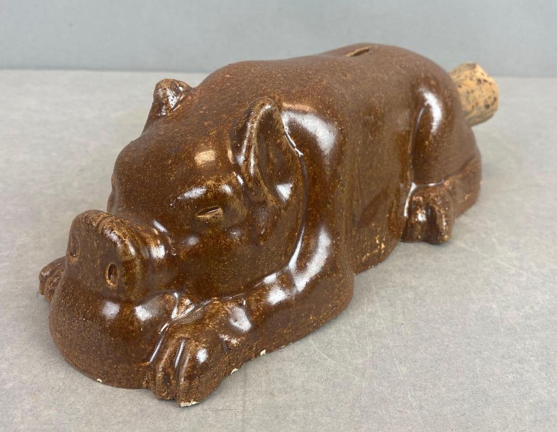 Stoneware Pig Coin Bank (1 of 4)