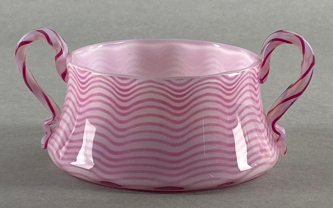 Libbey Pink Opalescent Pulled Web Glass Dish (1 of 8)