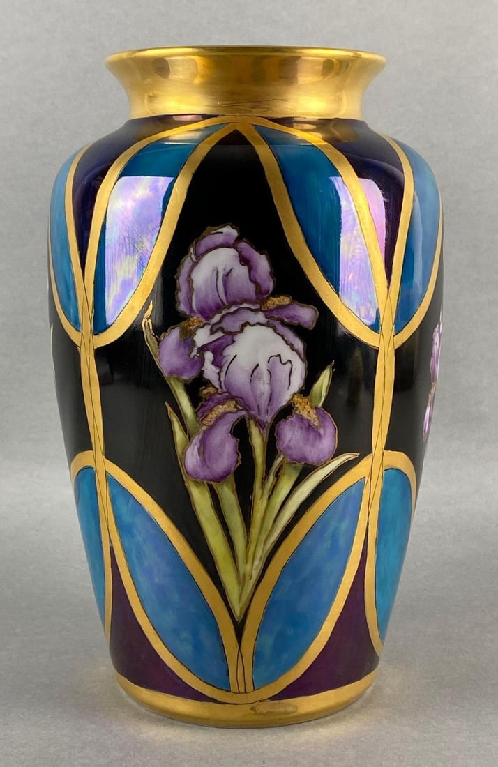 H.P. Haviland Art Deco Floral Porcelain Vase (1 of 6)
