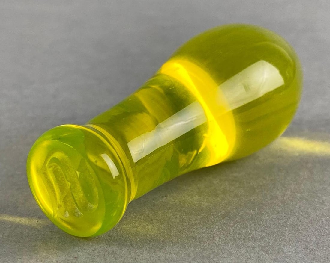 Antique Yellow Glass Wax Seal Stamp (1 of 5)