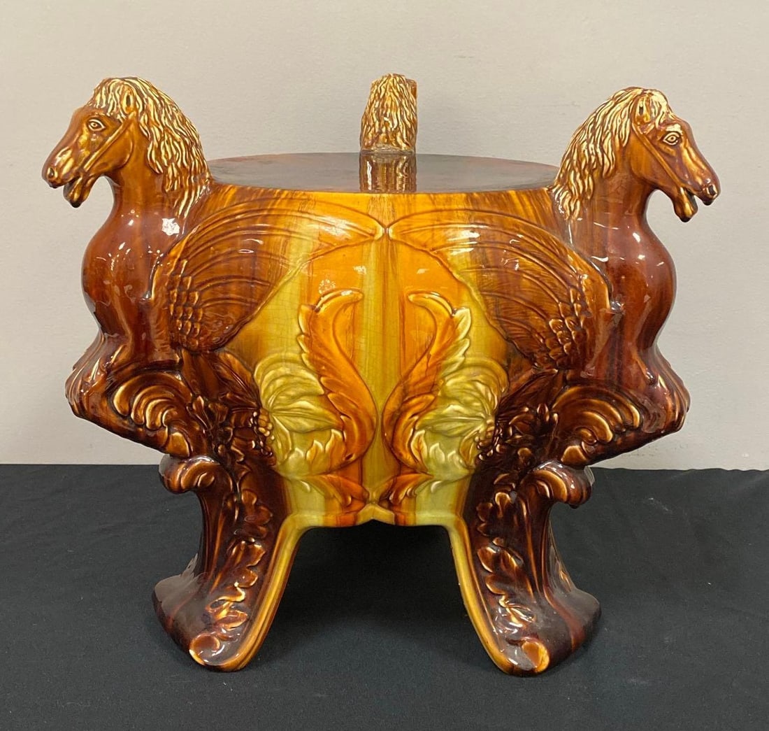 Extremely Scarce JB Owens Pottery Jardiniere Stand Majolica (1 of 7)