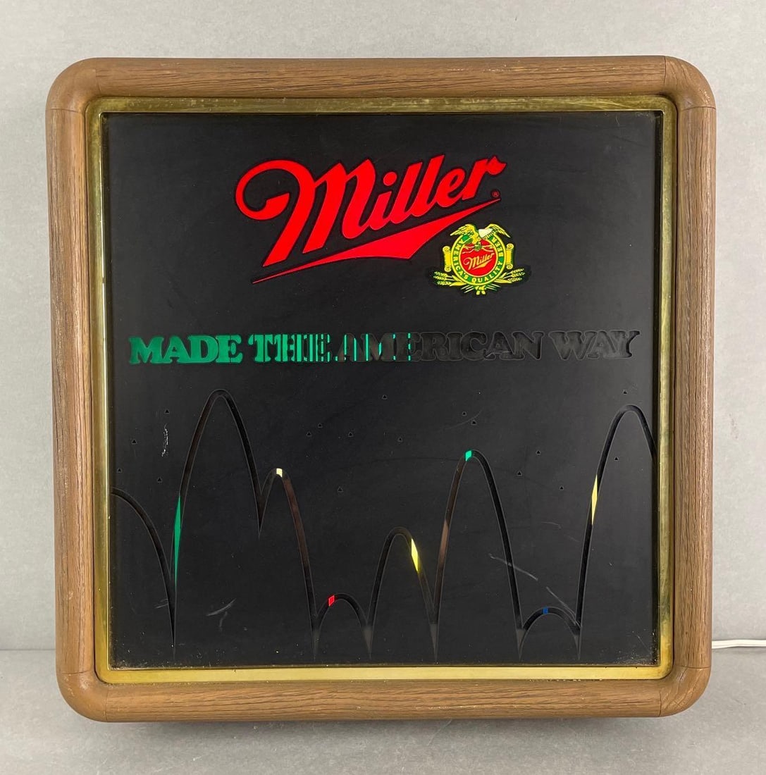 Miller Beer Bouncing Ball Light Up Motion Advertising Sign (1 of 3)