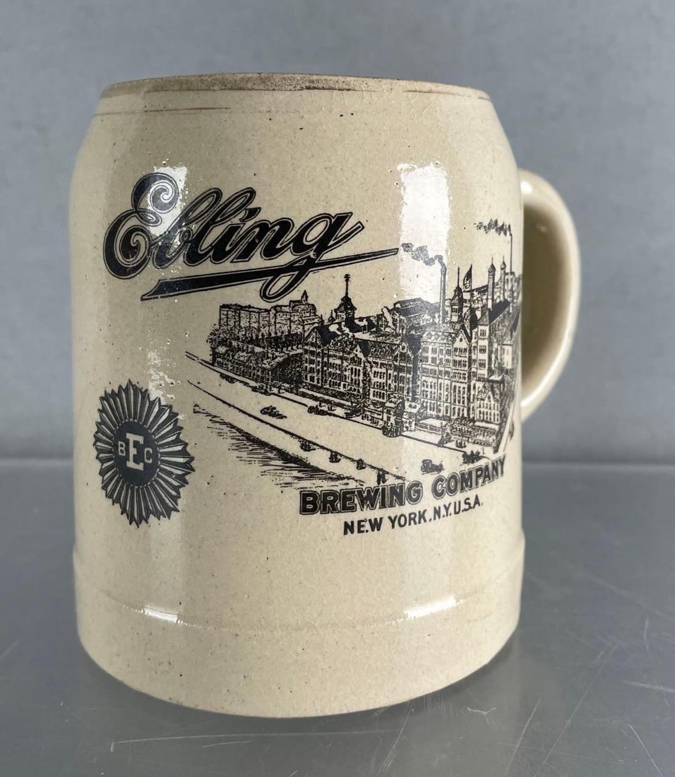 Antique Elling Brewing Company Ceramic Advertising Beer Mug (1 of 5)