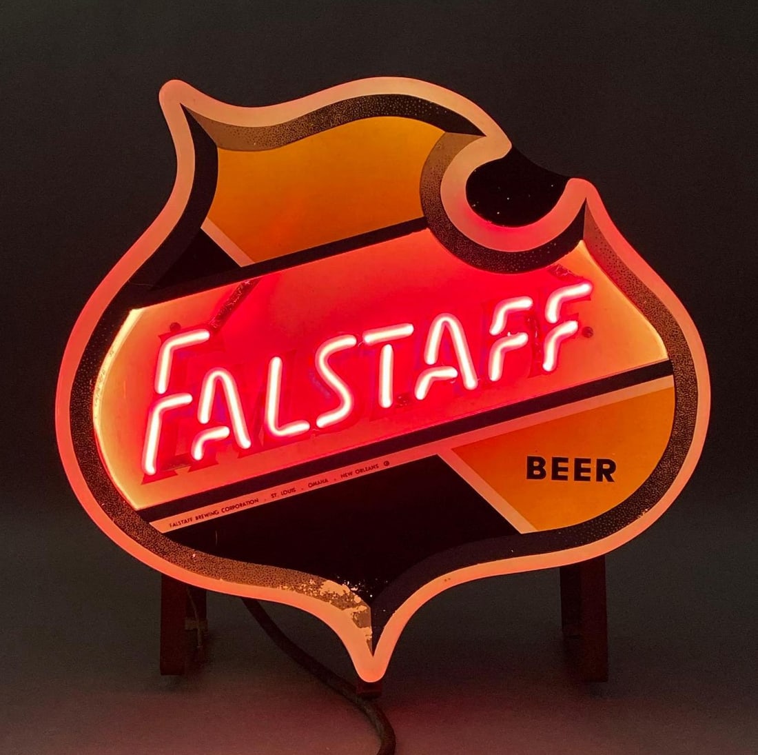 Falstaff Neon Light-Up Advertising Beer Sign (1 of 8)