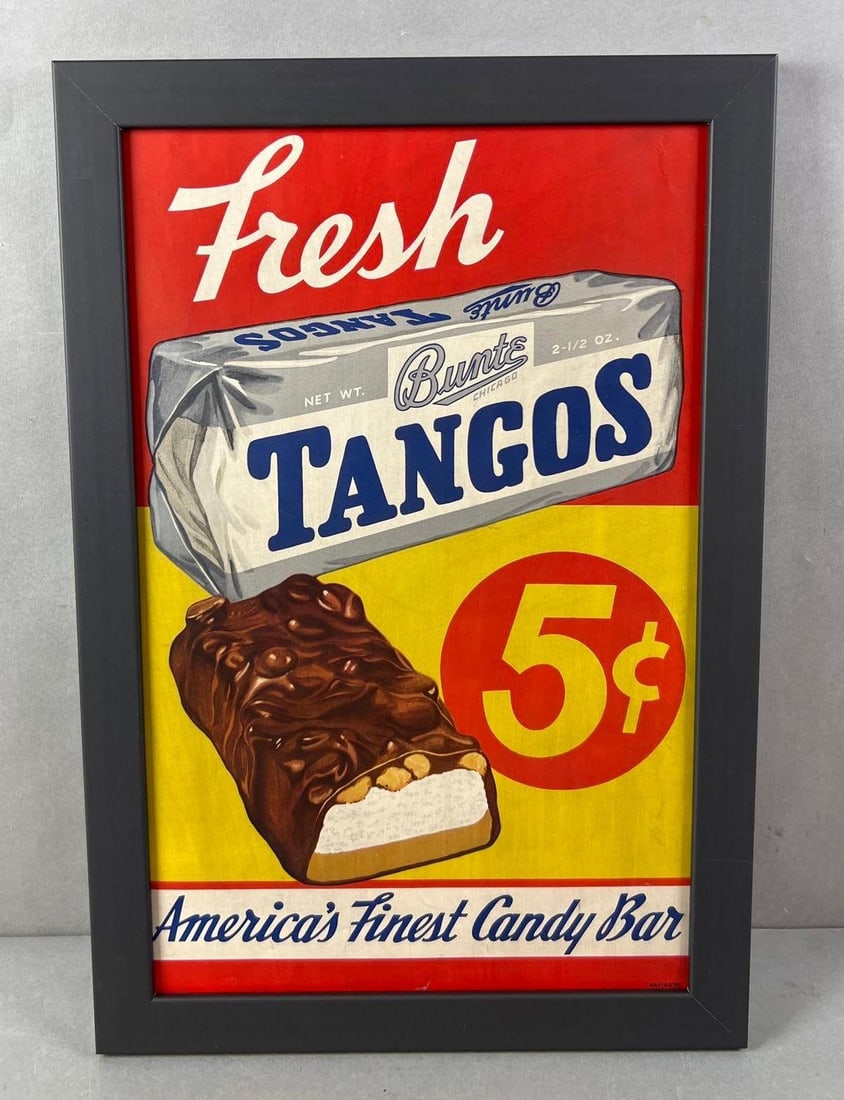 Vintage Bunte Tango Candy Framed Advertising Paper Poster (1 of 4)