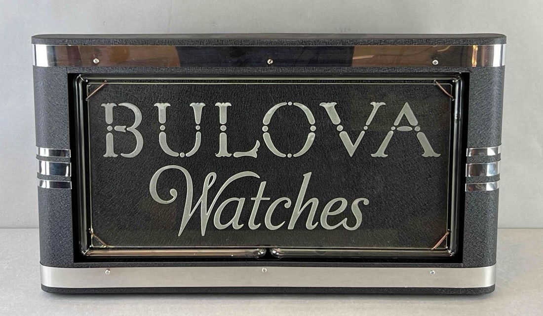 Bulova Watches Back Bar Light Up Advertising Neon Sign (1 of 3)