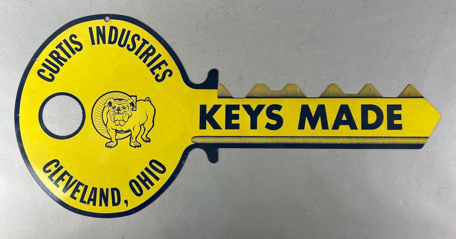 Vintage Cutis Key Double Sided Advertising Tin Sign (1 of 2)