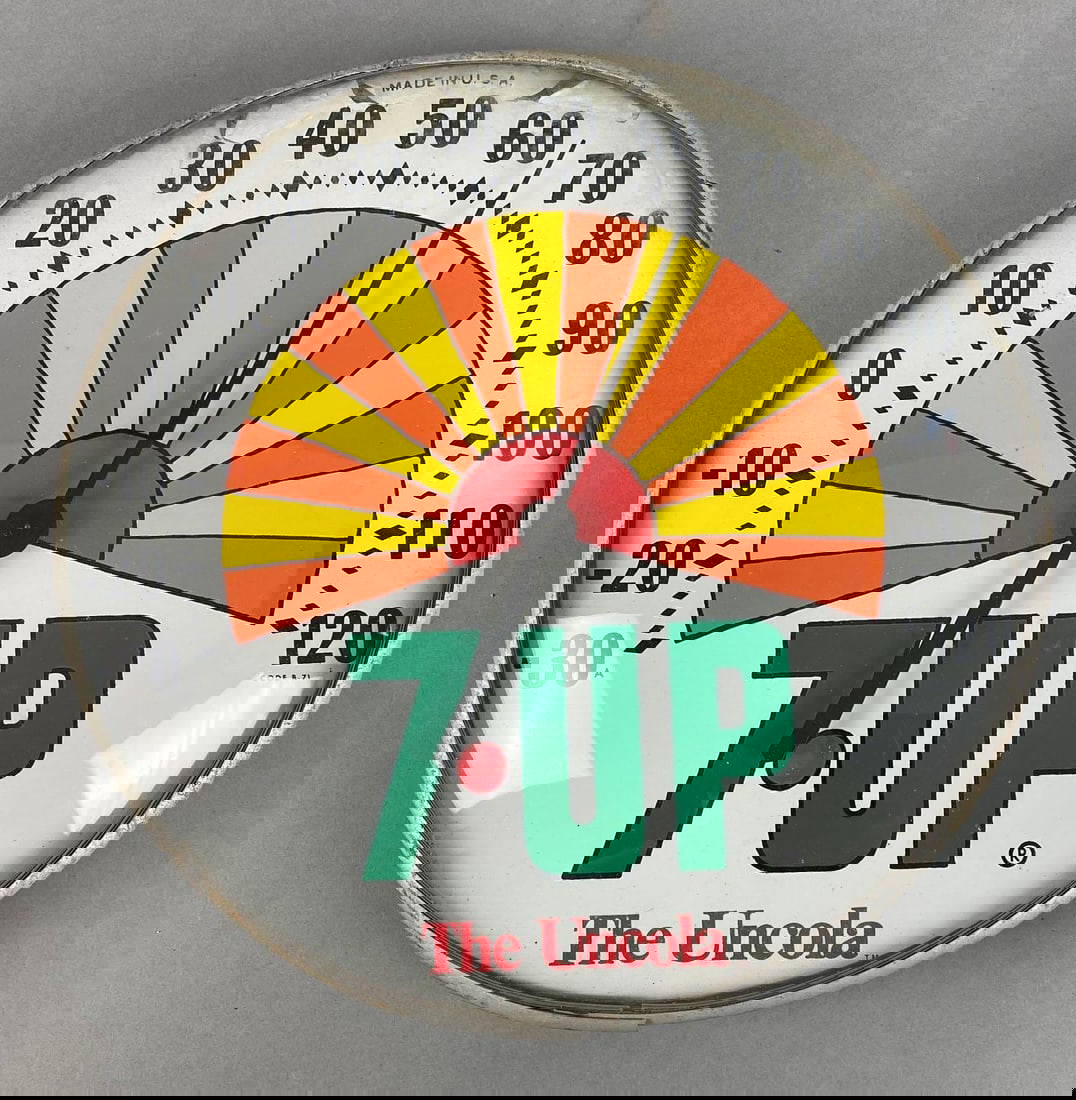 7up The Uncola Glass Advertising Thermometer Auction