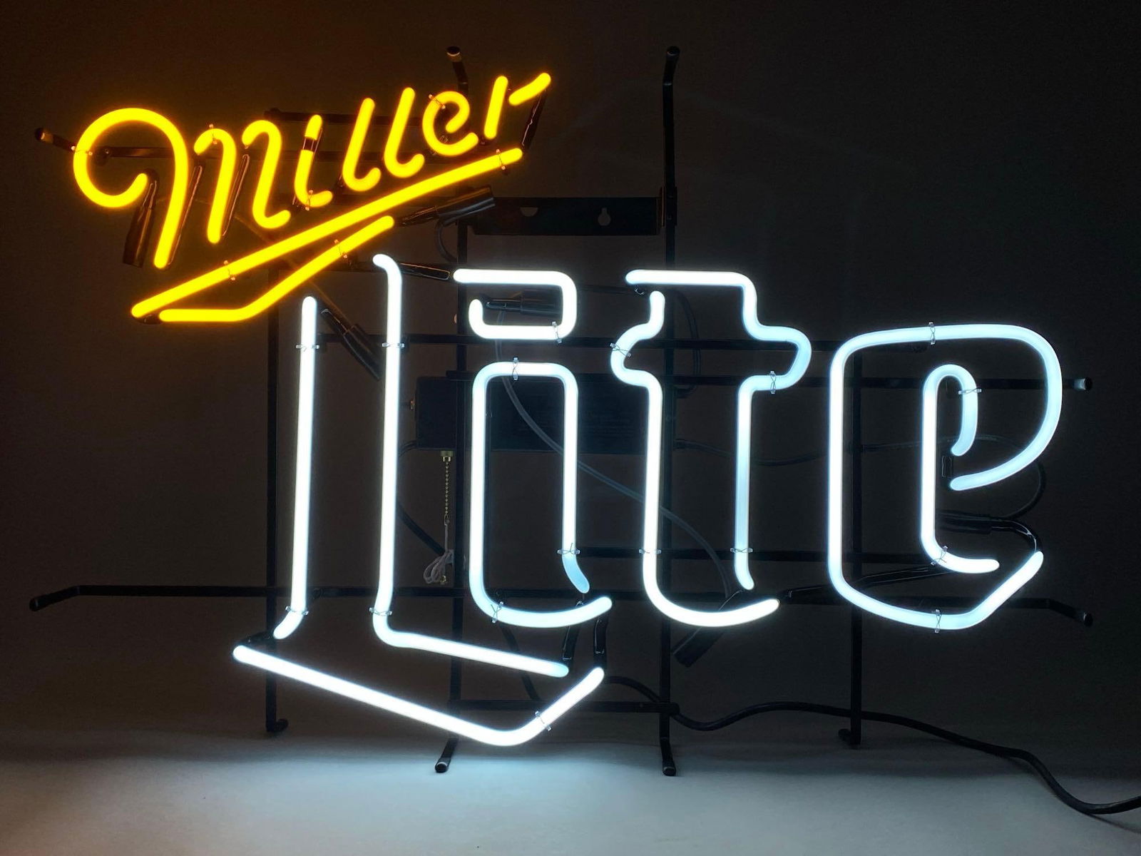 Miller Lite Neon Beer Sign.