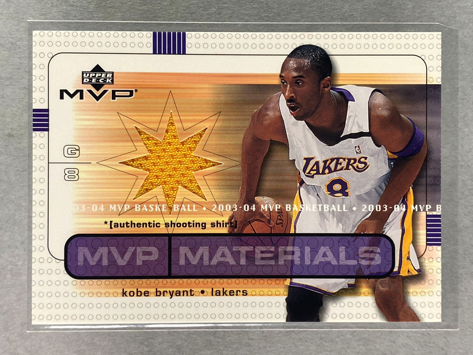 2003 Upper Deck MVP Materials Kobe Bryant Jersey #KB-SS (1 of 2)