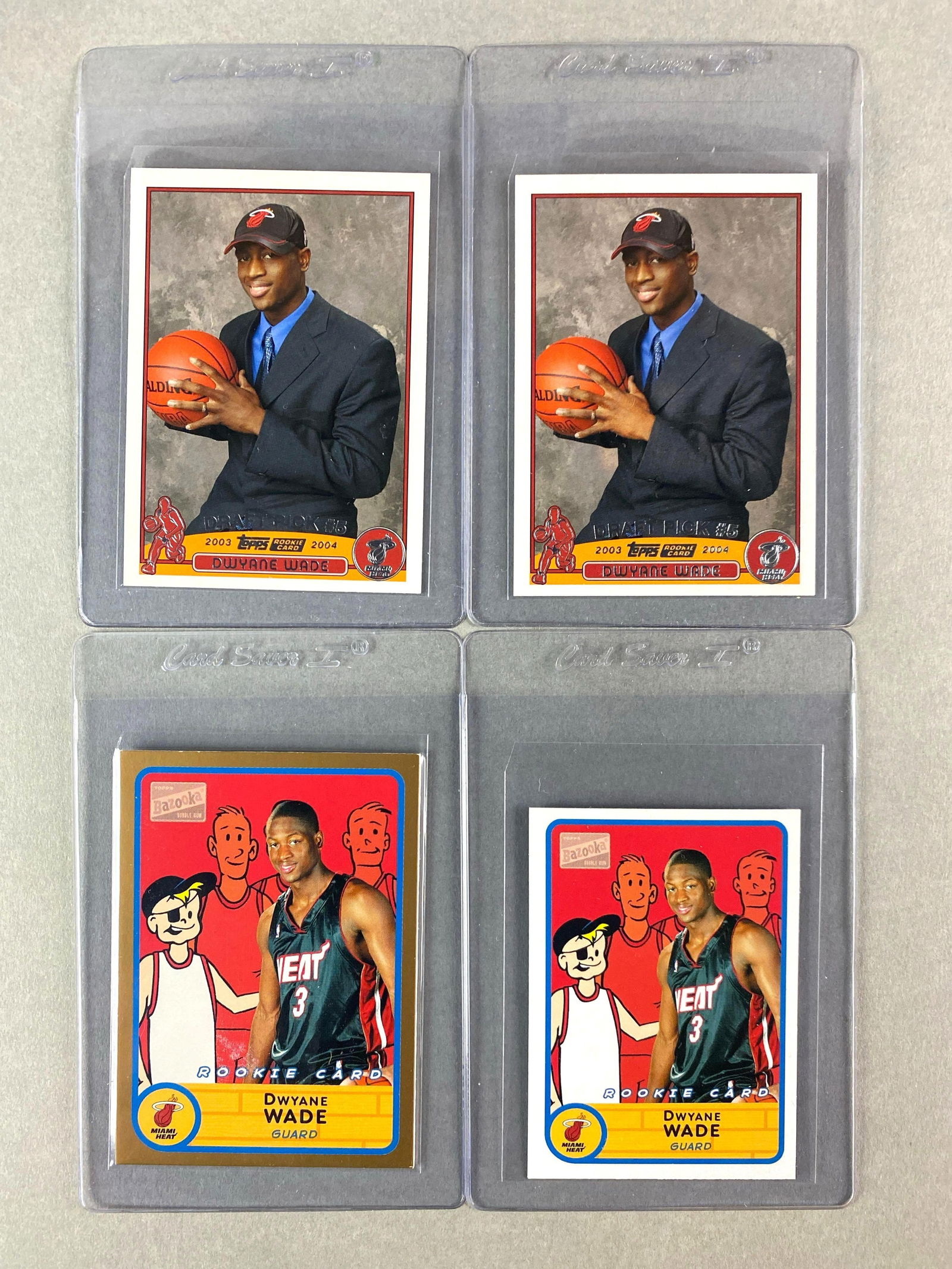 4 - 2003 Topps and Bazooka Dwayn Wade Rookies (1 of 2)