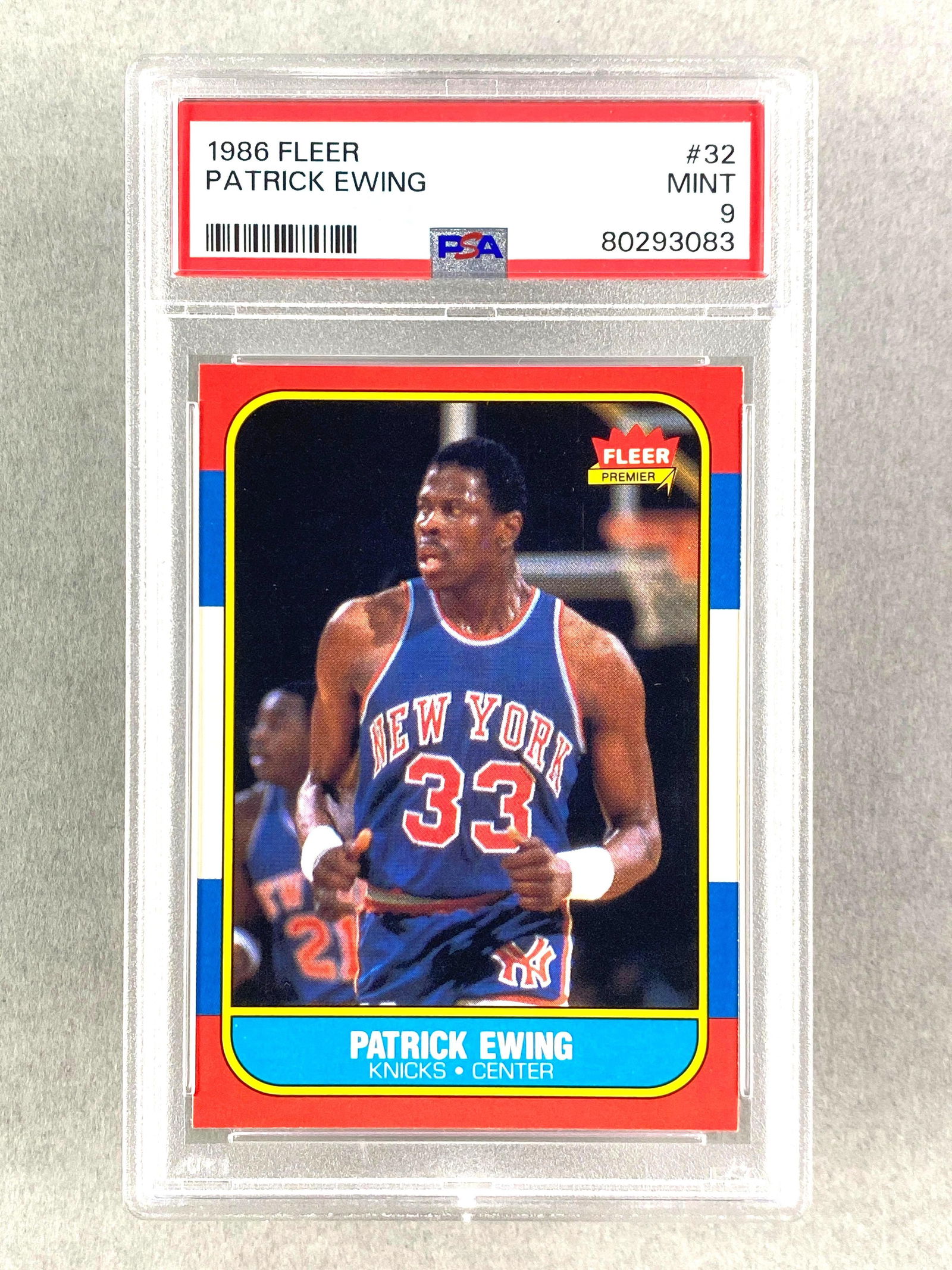1986 Fleer Patrick Ewing #32 PSA 9 (1 of 2)