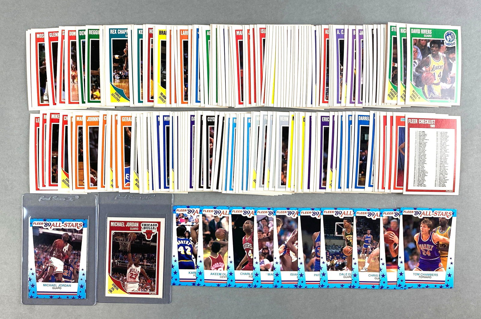 1989 Fleer Basketball Set + Sticker set (1 of 5)