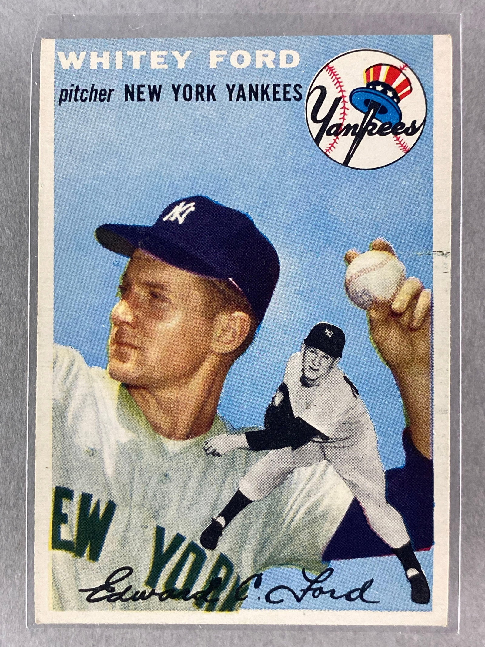 1954 Topps Whitey Ford #37: 1954 Topps Whitey Ford #37, EX, Great centering