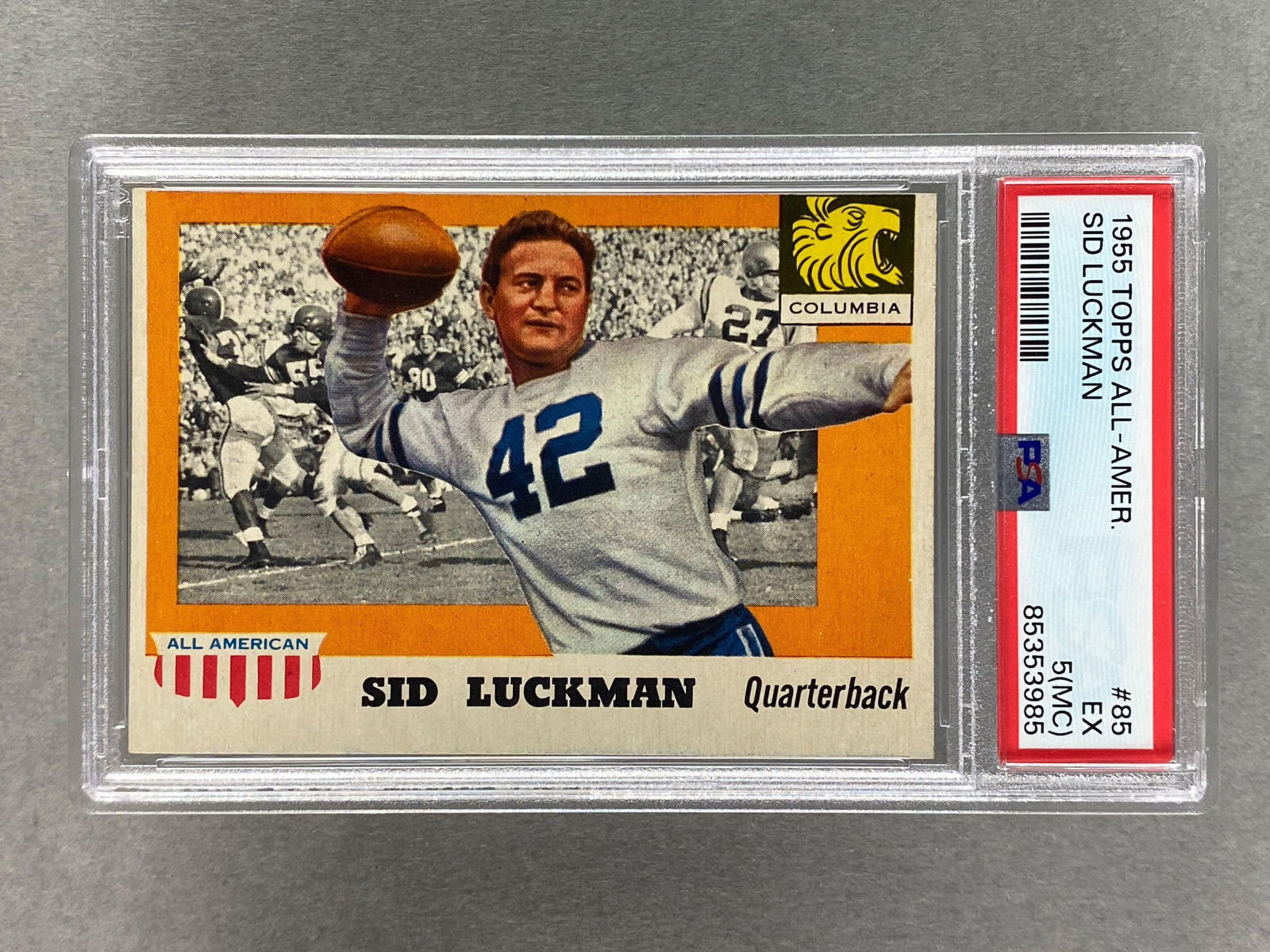 1955 Topps All-American Sid Luckman #85 PSA 5 (1 of 2)