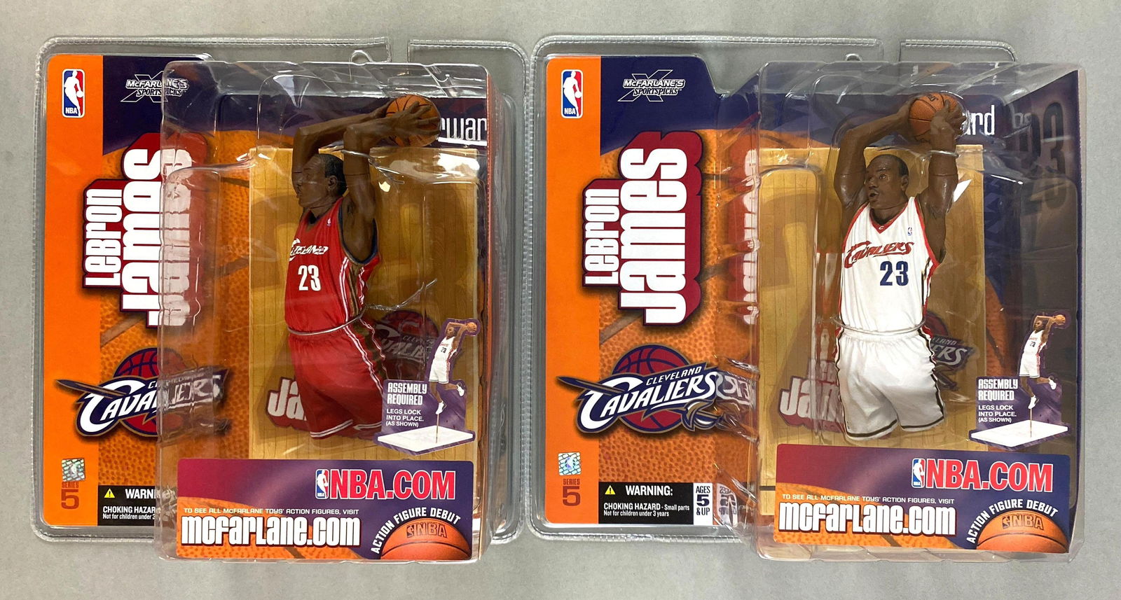2 - 2003 McFarlane, Series 5 LeBron James Rookie Debut Figures with Red Jersey Variant (1 of 2)