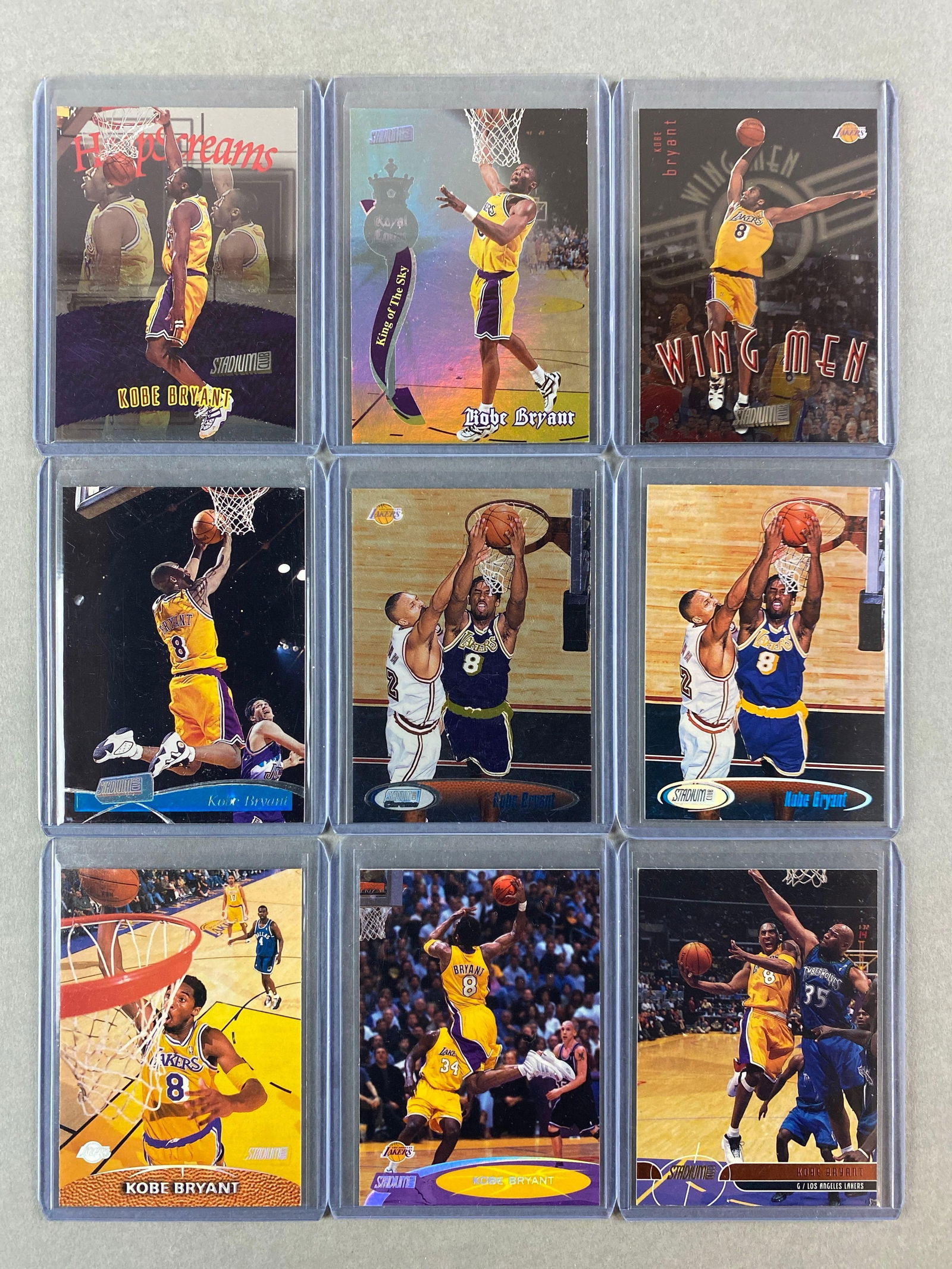 9 - 1997 - 2001, Stadium Club Kobe Bryant Cards with Inserts (1 of 2)