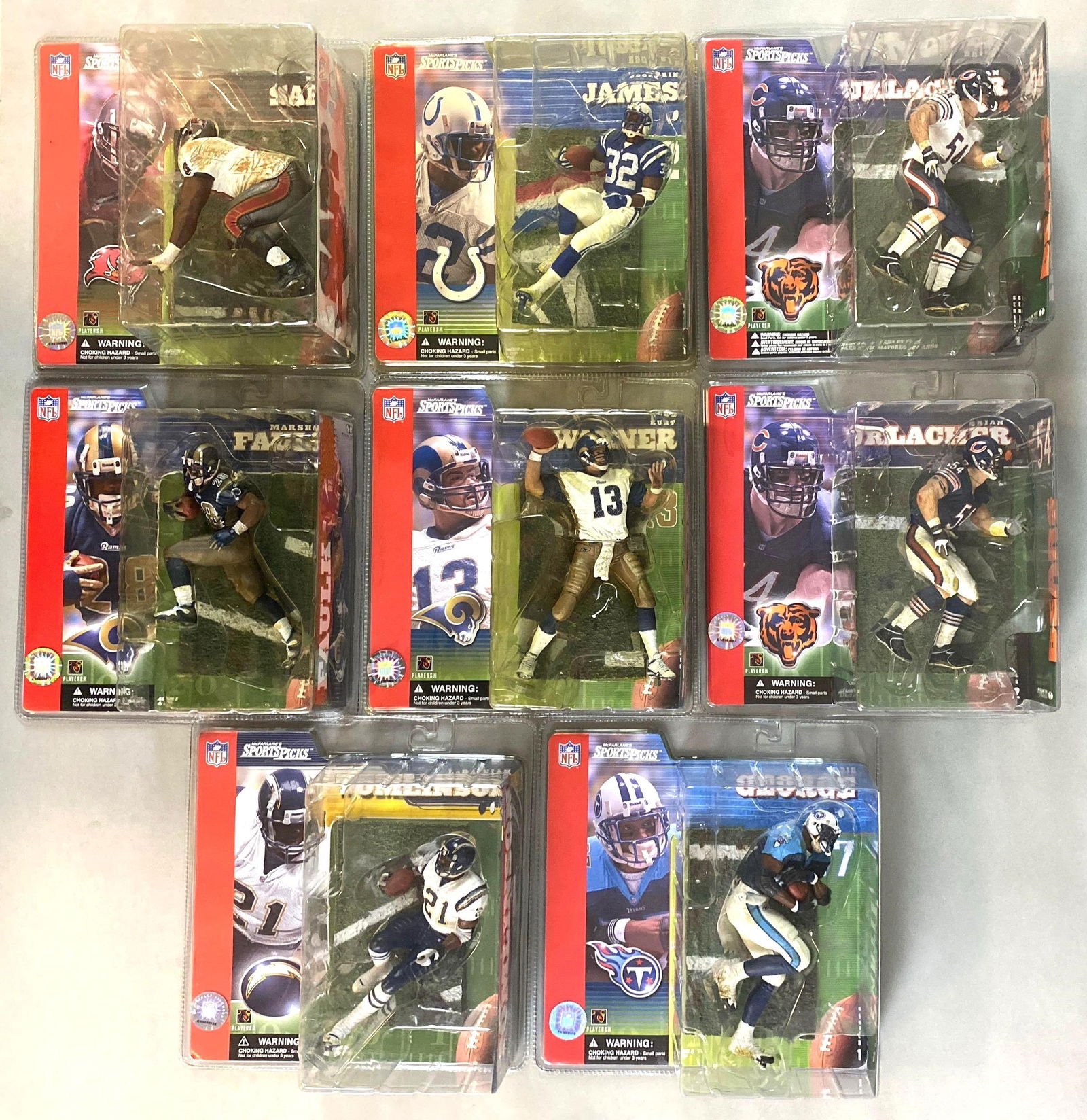 8 - 2001 - 02 McFarlane Series 1 and 2, 3 - NFL Football Star Figures with Variants (1 of 5)