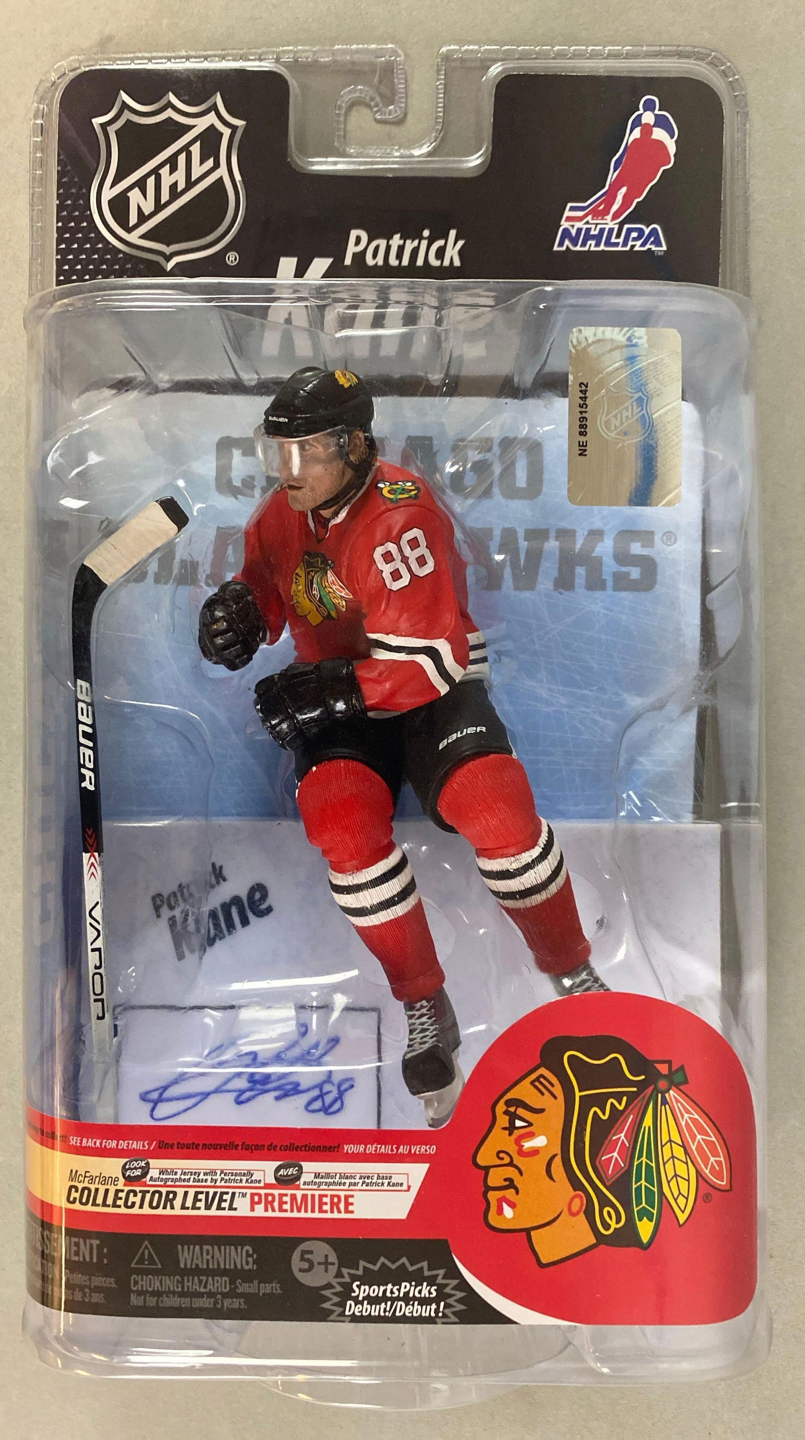 Rare 2010 McFarlane Premier Patrick Kane Figure, Signed Base Variant 39/225 (1 of 3)