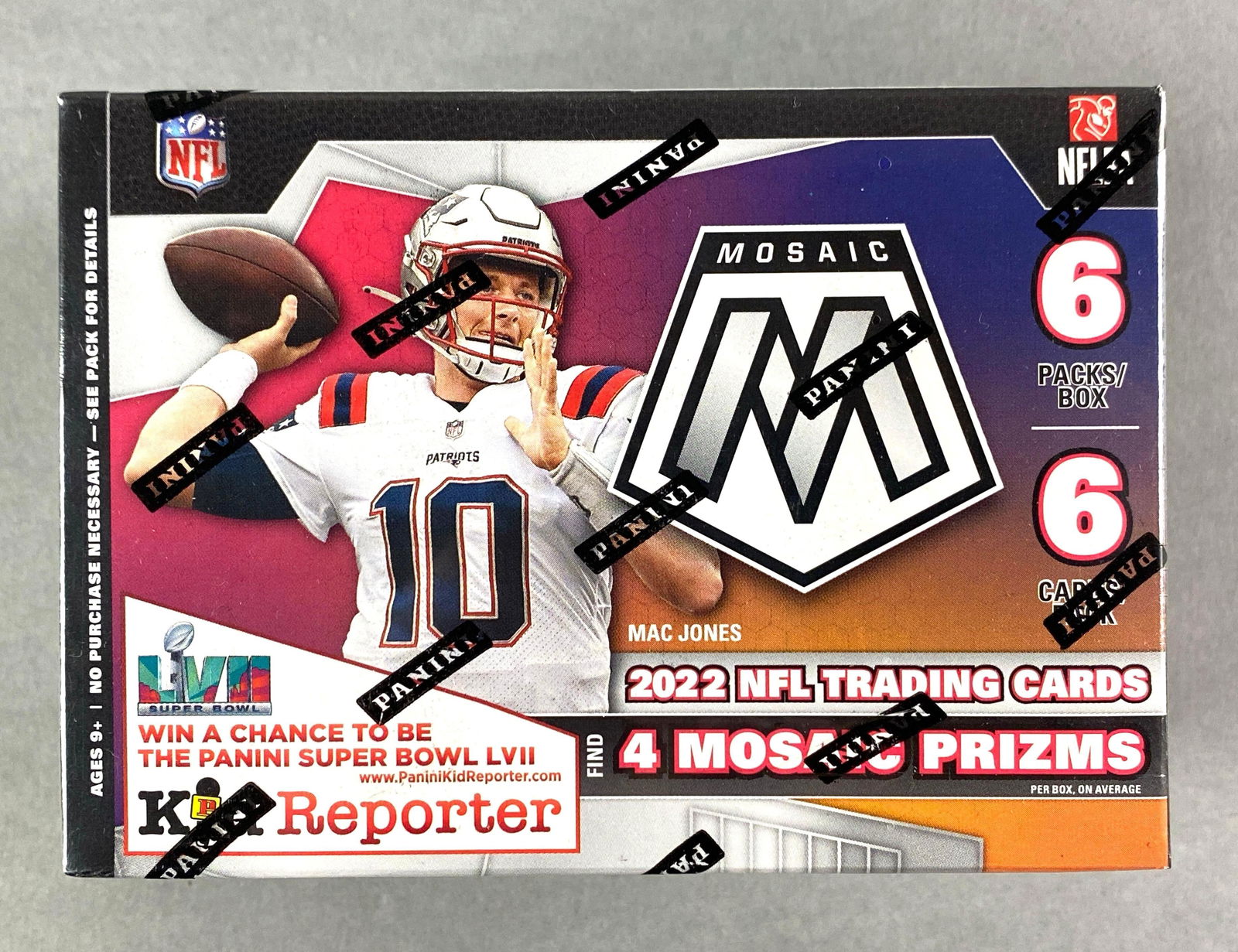 2022 Mosaic Football Blaster Box: 6 packs per box, 6 cards per pack
