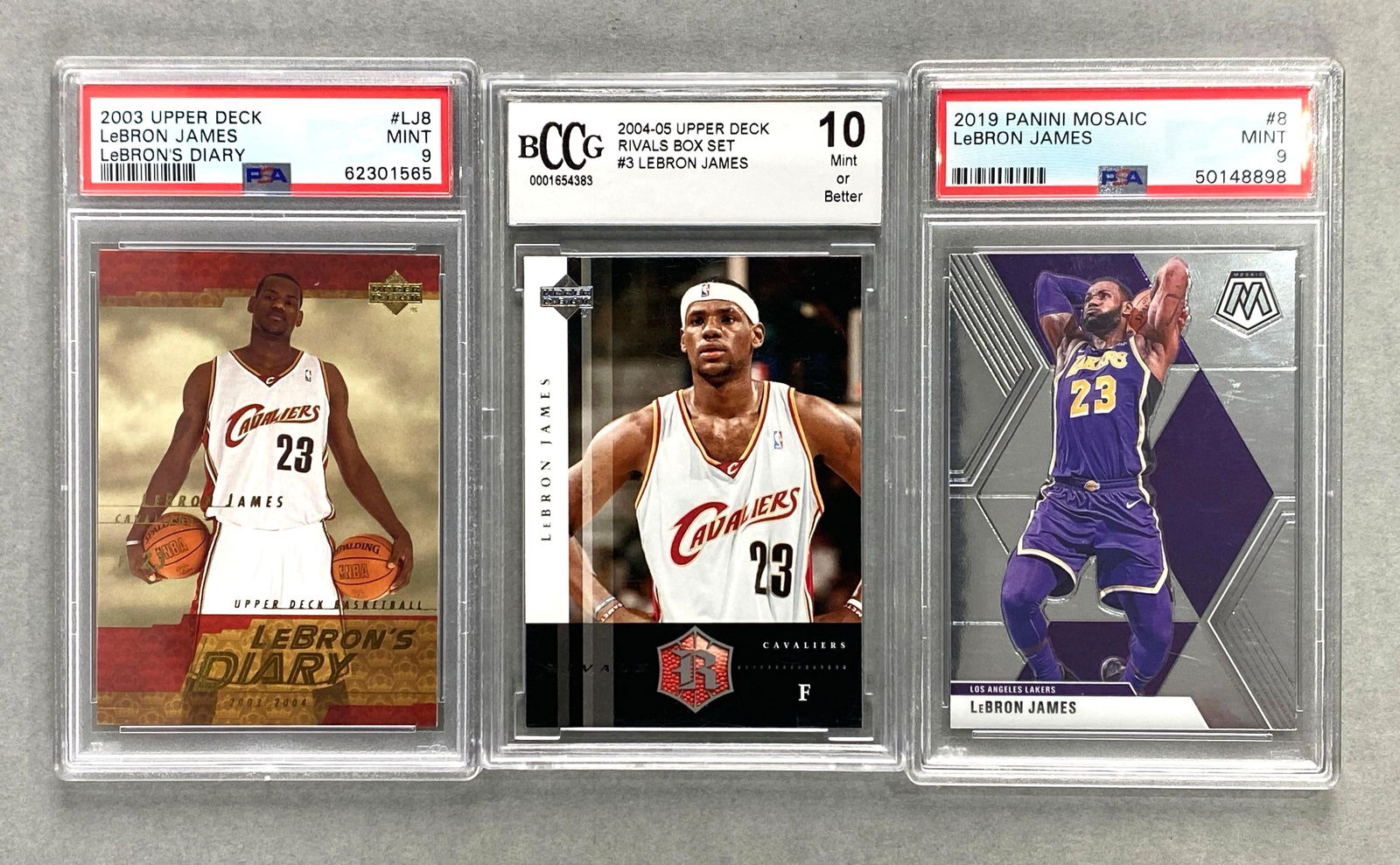 3 - 2003 - 2019 LeBron James Cards Graded 9 - 10 (1 of 2)