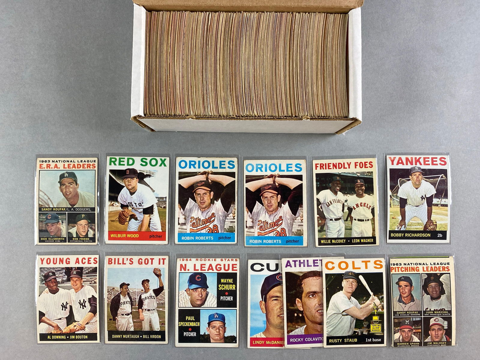 380+ 1964 Topps Baseball Cards with HOFs, Stars, and Rookies (1 of 3)