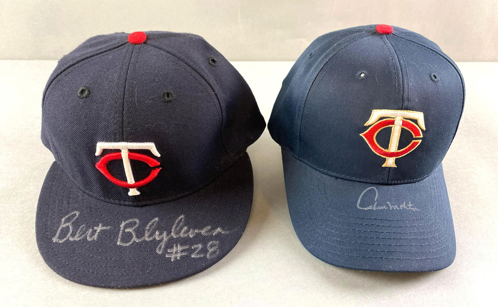 Paul Molitor and Bert Blyleven Signed Minnesota Twins Caps (1 of 2)