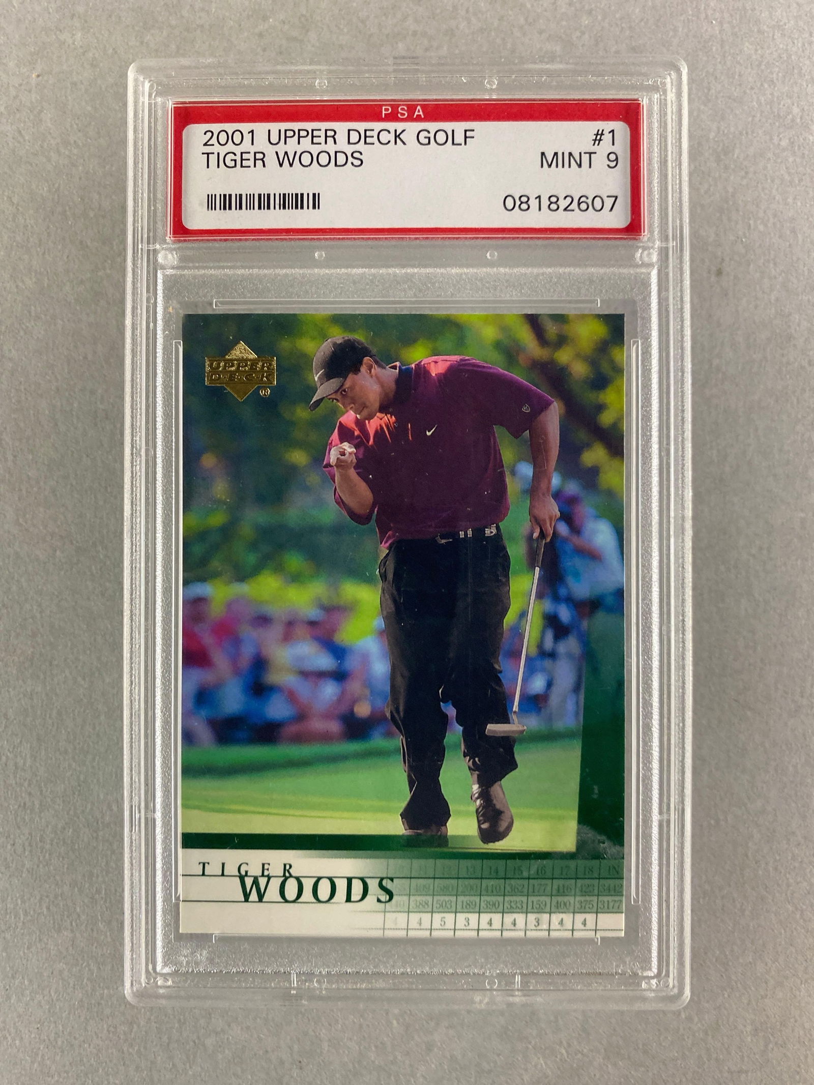 2001 Upper Deck Golf Tiger Woods #1 PSA 9 (1 of 2)