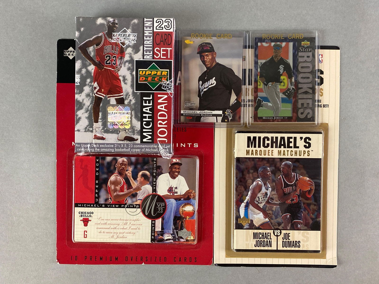 1997 - 99 Upper Deck Michael Jordan sets + 2 Rookie Baseball Cards (1 of 4)
