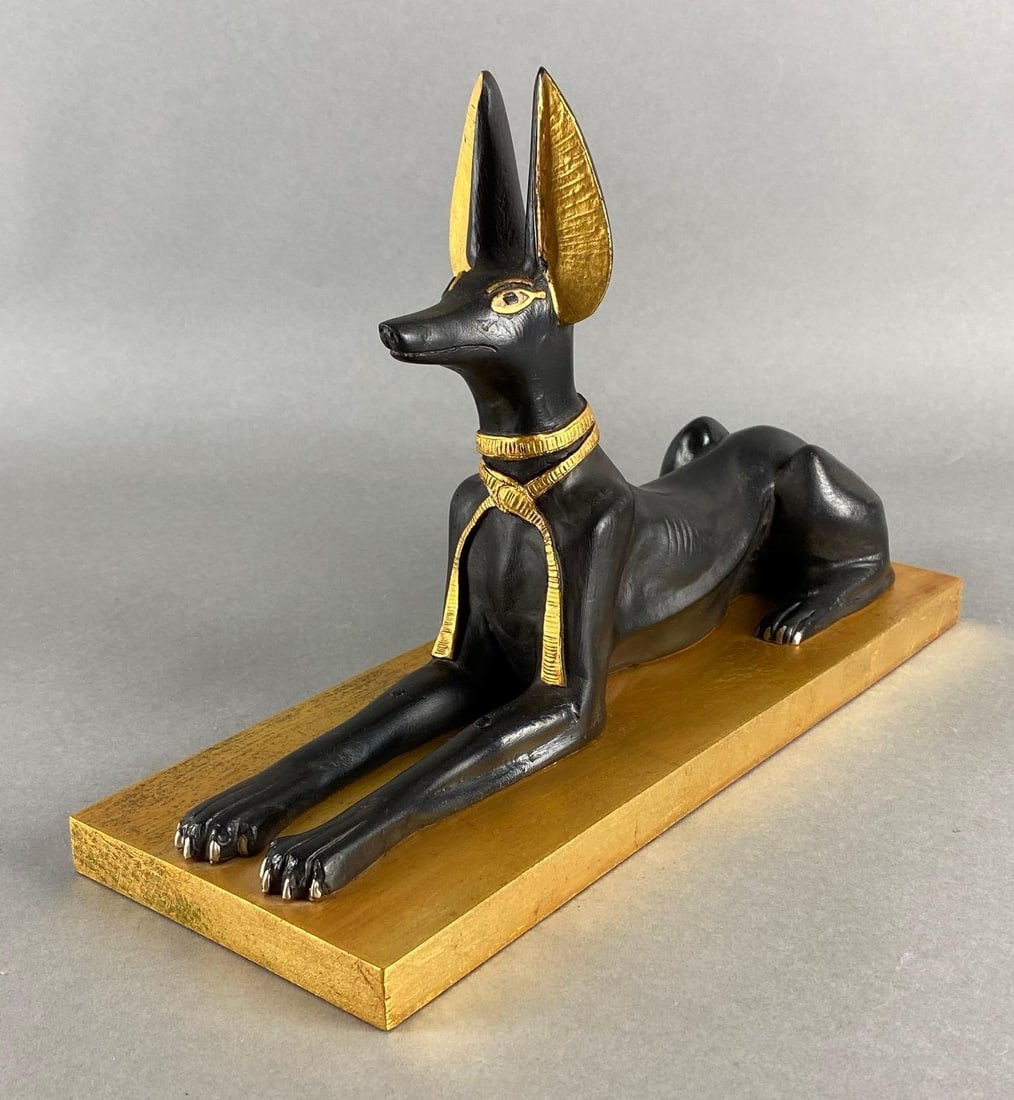 Artisans Gild International Egyptian Anubis Jackal Shrine Ceramic Statue (1 of 8)